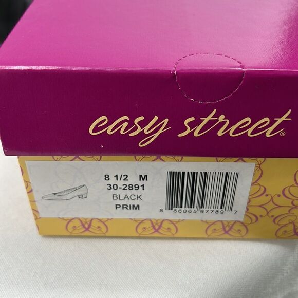 Easy Street Prim Pump- Black Faux Leather- Size 8.5 M- NIB - Picture 7 of 7